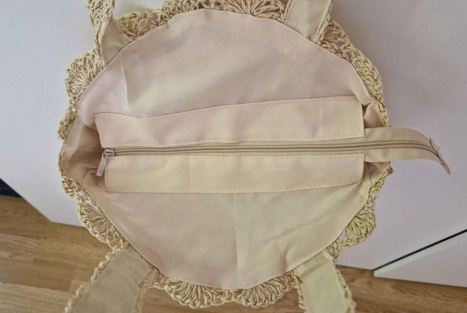 Bolso bandolera crochet rafia crudo – photo 6